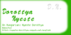 dorottya nyeste business card